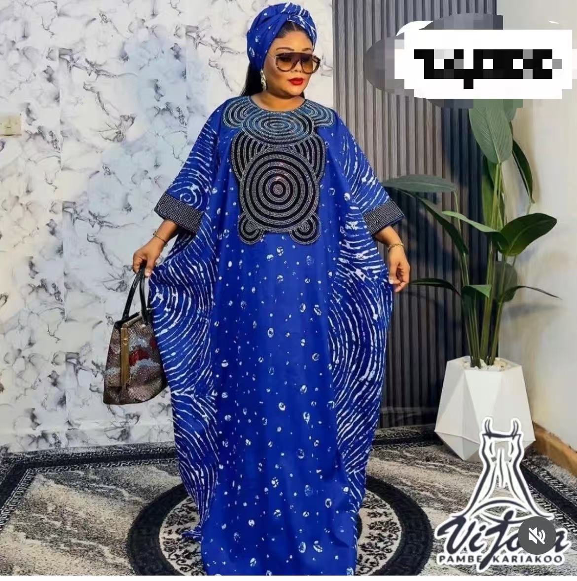 Nouvelles arrivées 2026 : Robe longue d'été ample pour femme, imprimée, à manches courtes, style abaya africaine