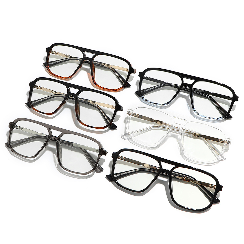Lunettes de lecture carrées pour femmes et hommes, Design de marque à la mode, Double pont, Anti-lumière bleue, lunettes de Prescription