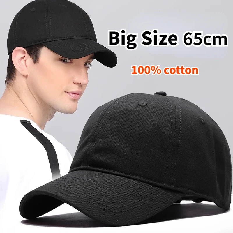 Casquette de Baseball grande taille pour hommes, casquette d'été en coton doux pour papa, 63CM XL