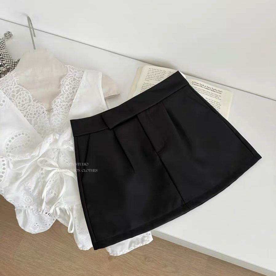 Jupe kaki pour femmes, nouvelle jupe noire taille haute aux hanches, printemps 2026