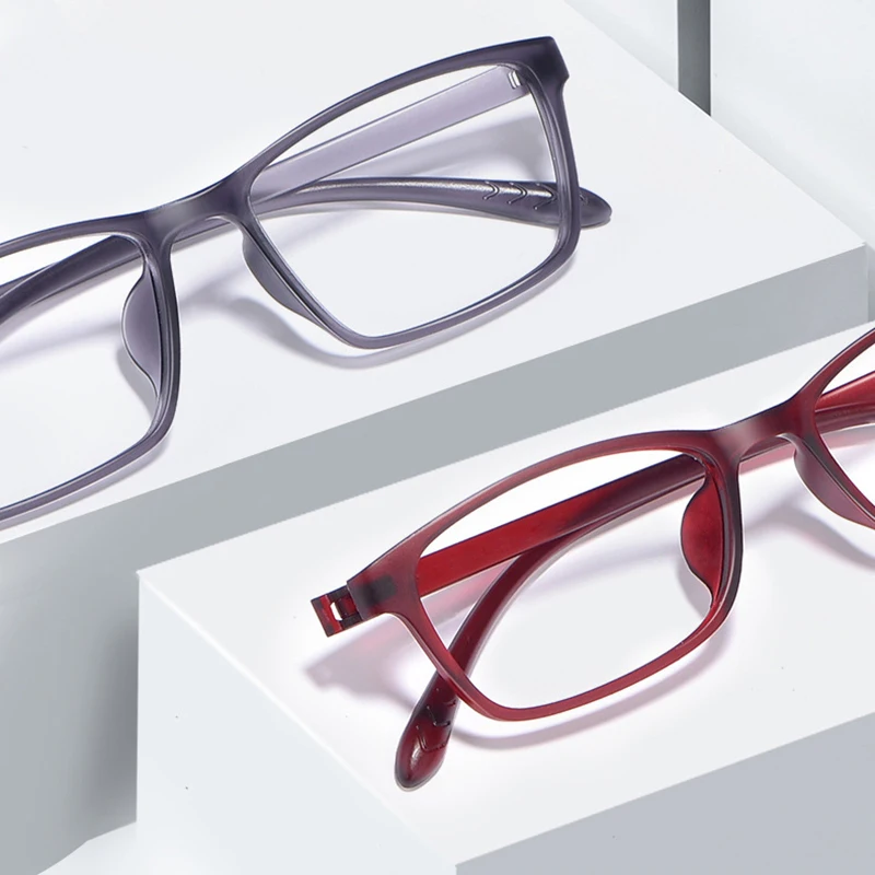 Nouveauté TR-90 lunettes à monture pour hommes et femmes Styles 4 couleurs en option plastique Flexible lunettes durables Prescription