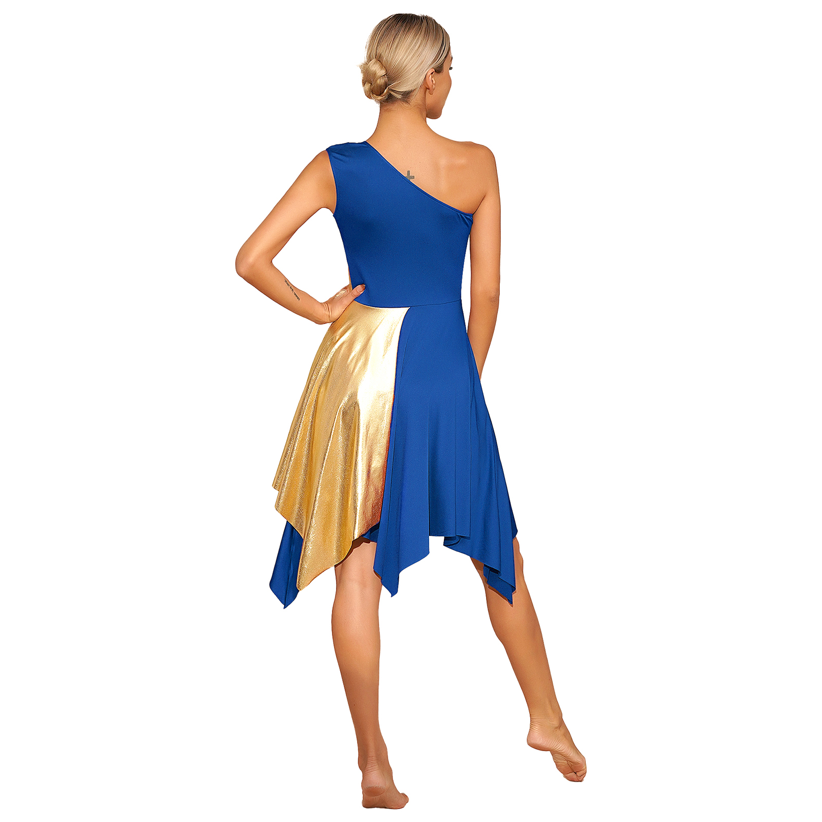 Robe de danse liturgique pour femmes adultes, étiquette métallique, Costume de culte, robes de danse chrétienne lyrique, vêtements de danse