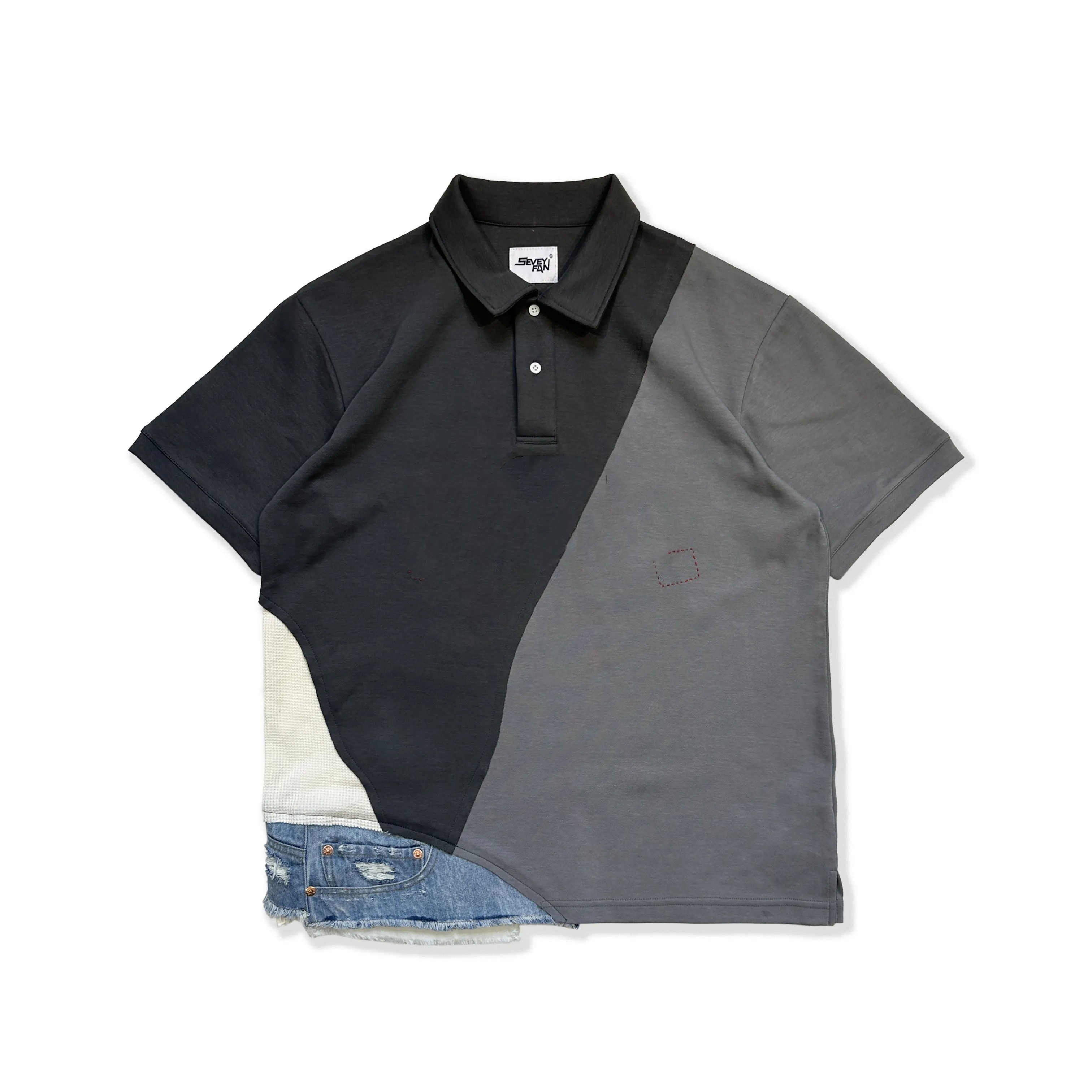 ABOORUN hommes polos broderie Patchwork t-shirts Streetwear couverture en coton pour homme