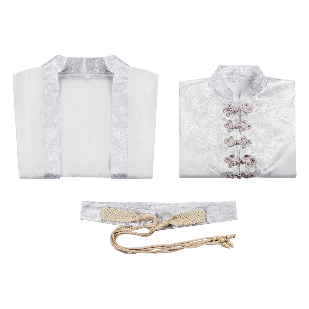 Costume de cosplay de Saruman pour homme, robe blanche, déguisement pour homme, fête d'Halloween, carnaval, tenue de Saruman