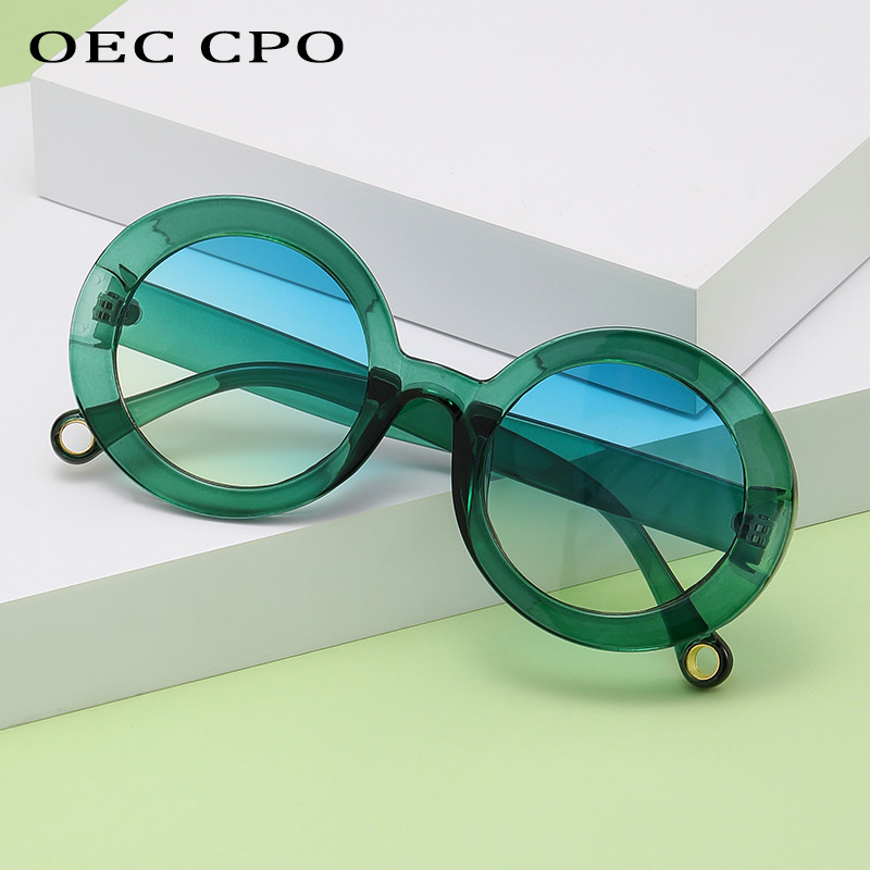 Lunettes de soleil rondes colorées punk pour femmes et hommes, nouvelle mode, nickel é, marque de styliste, bonbons, nuances UV400