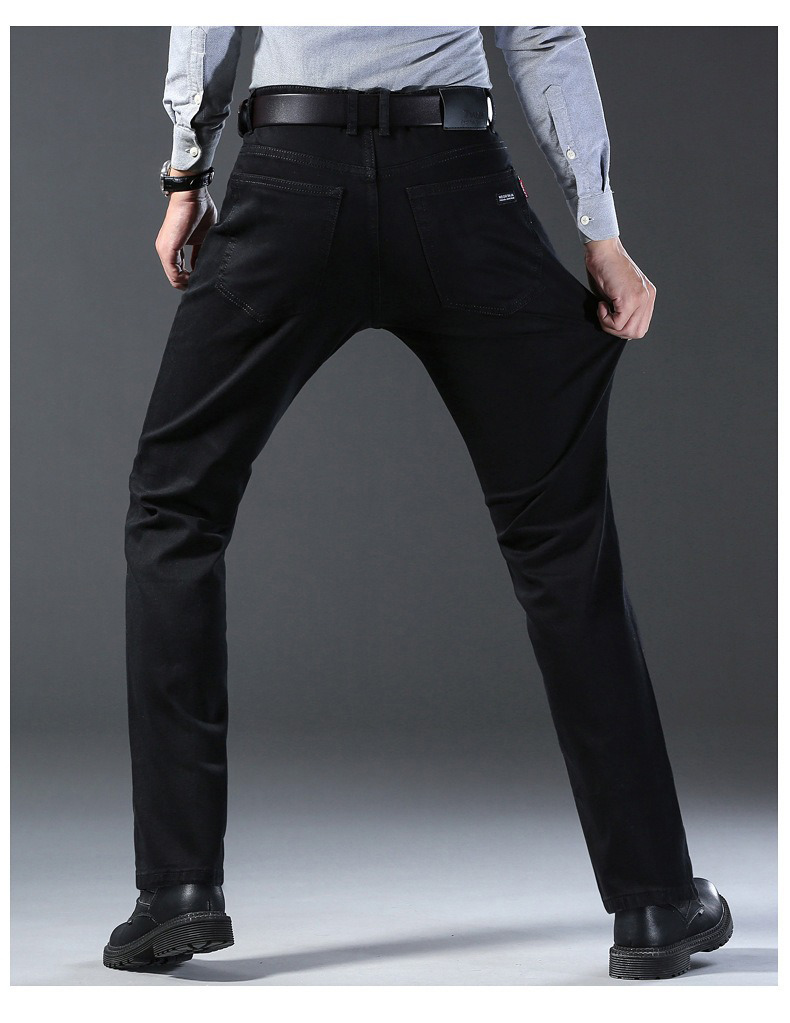 Hommes classique avancé marque de mode Jean Homme Homme doux Stretch noir Biker Masculino Denim pantalon hommes pantalons salopette