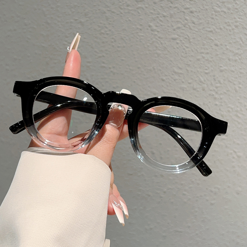 KAMMPT Lunettes Rondes Homme 2026 Nouvelle Mode Montures Optiques Dégradées Femme Mignonnes Anti-Lumière Bleue Design de Marque Décoratif
