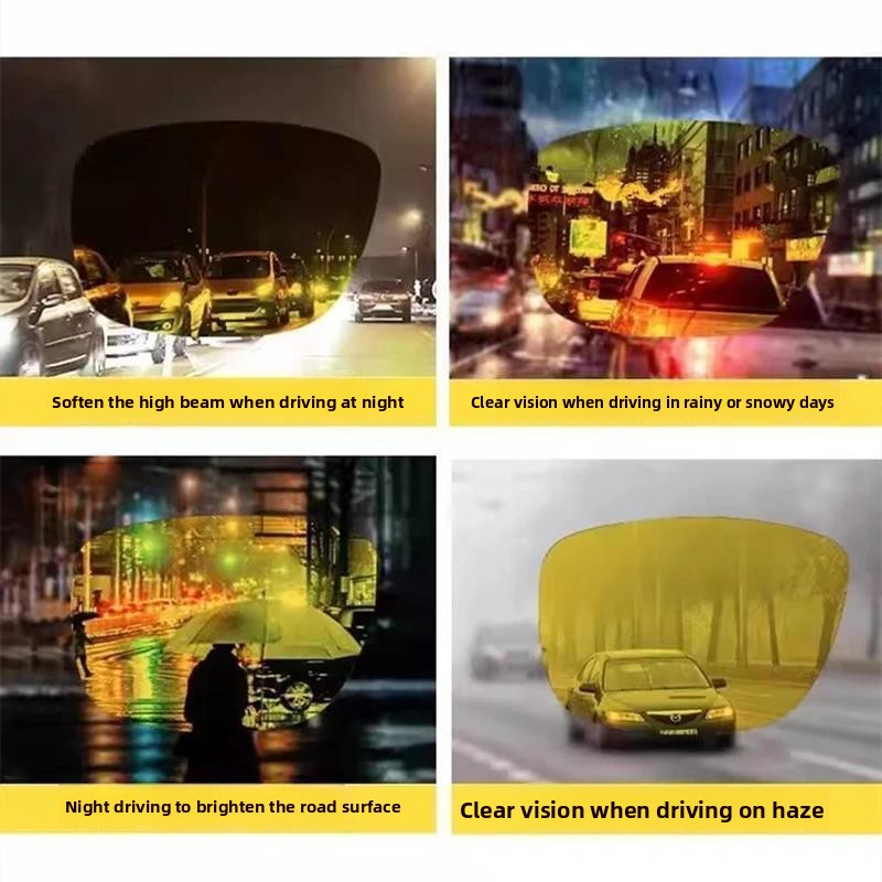 Lunettes photochromiques pour myopie, Vision jour et nuit, grand cadre carré, Anti-éblouissement, pour la conduite, Protection UV, lunettes grises