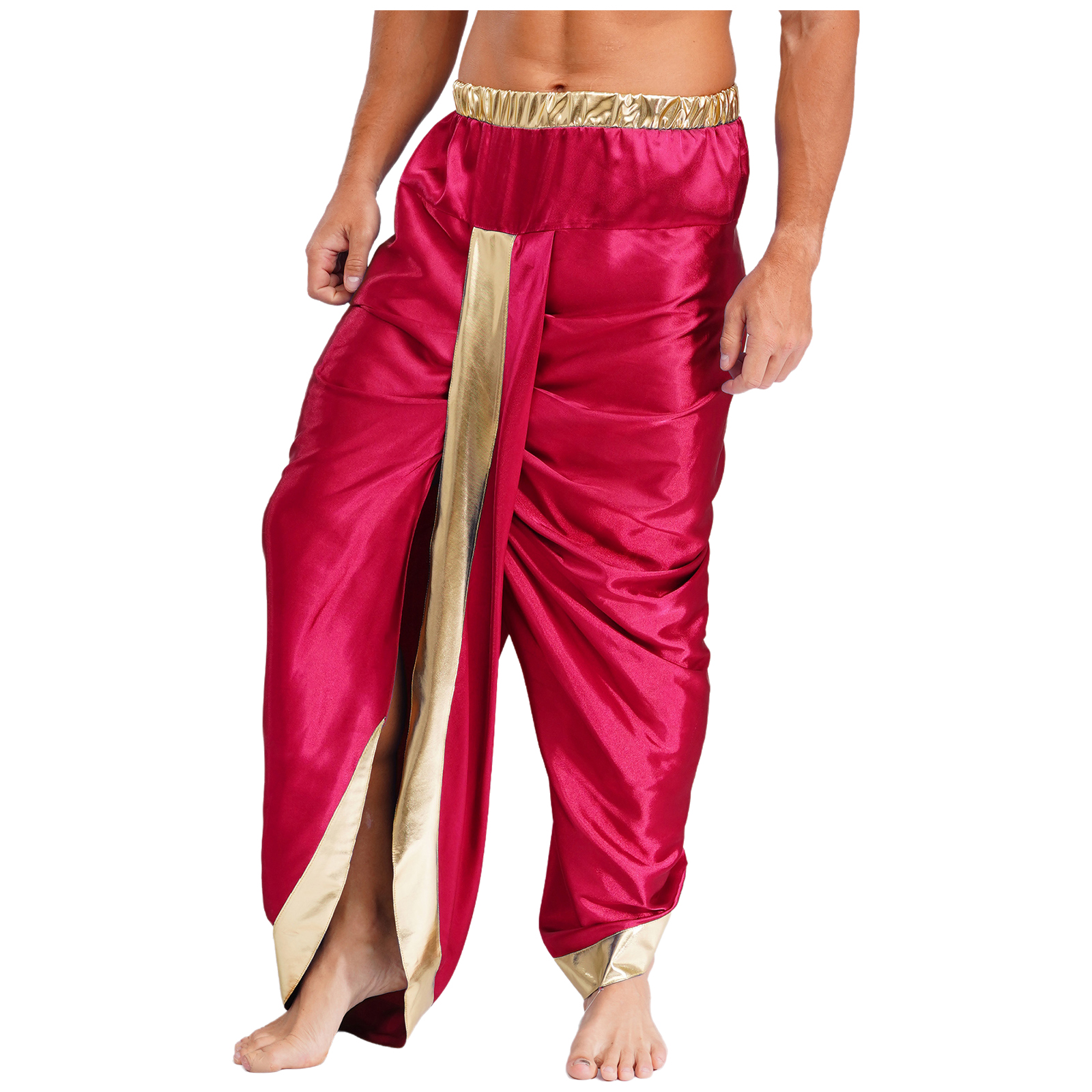 Prêt à porter Dhoti pour hommes pantalons Dhoti en lecture avec Dupatta hommes pantalons traditionnels indiens Costume de déguisement de fête de Festival