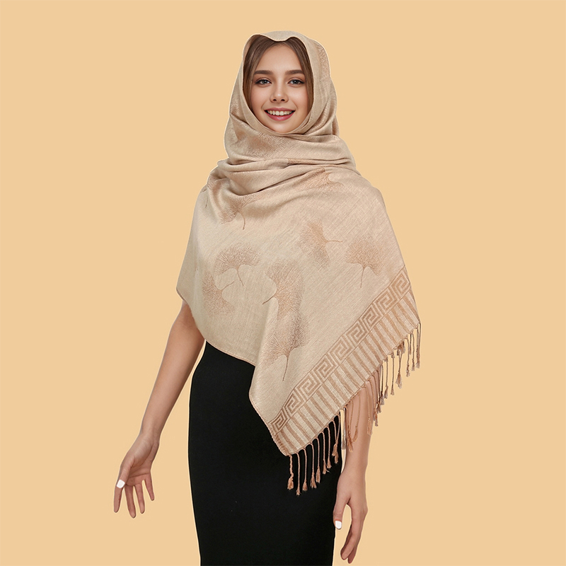 Style ethnique gland couverture épaisse Pashmina nouveau hiver chaud châle enveloppement cachemire Jacquard écharpe femmes foulard Poncho étoles
