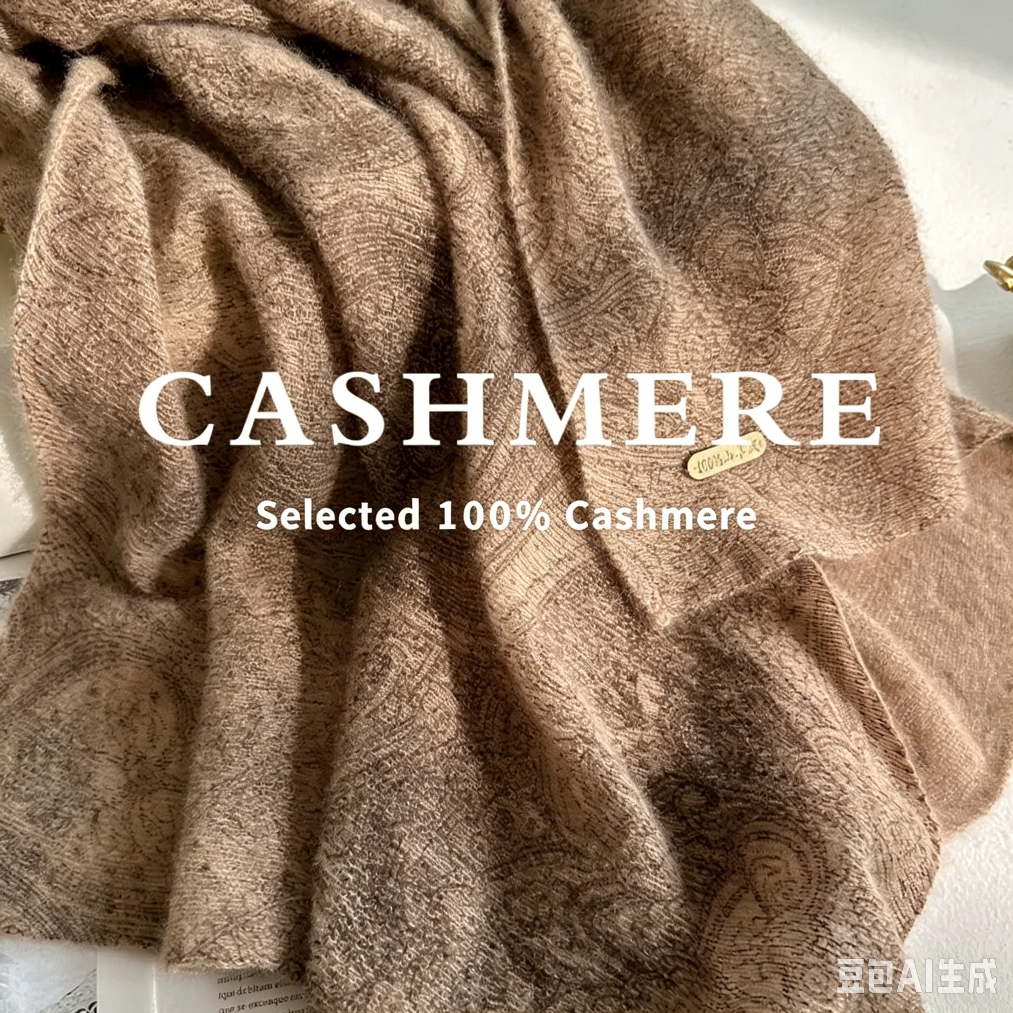 Cachemire italien vieux argent classique imprimé écharpe en cachemire automne et hiver tricoté châle vêtements d'extérieur pour femmes