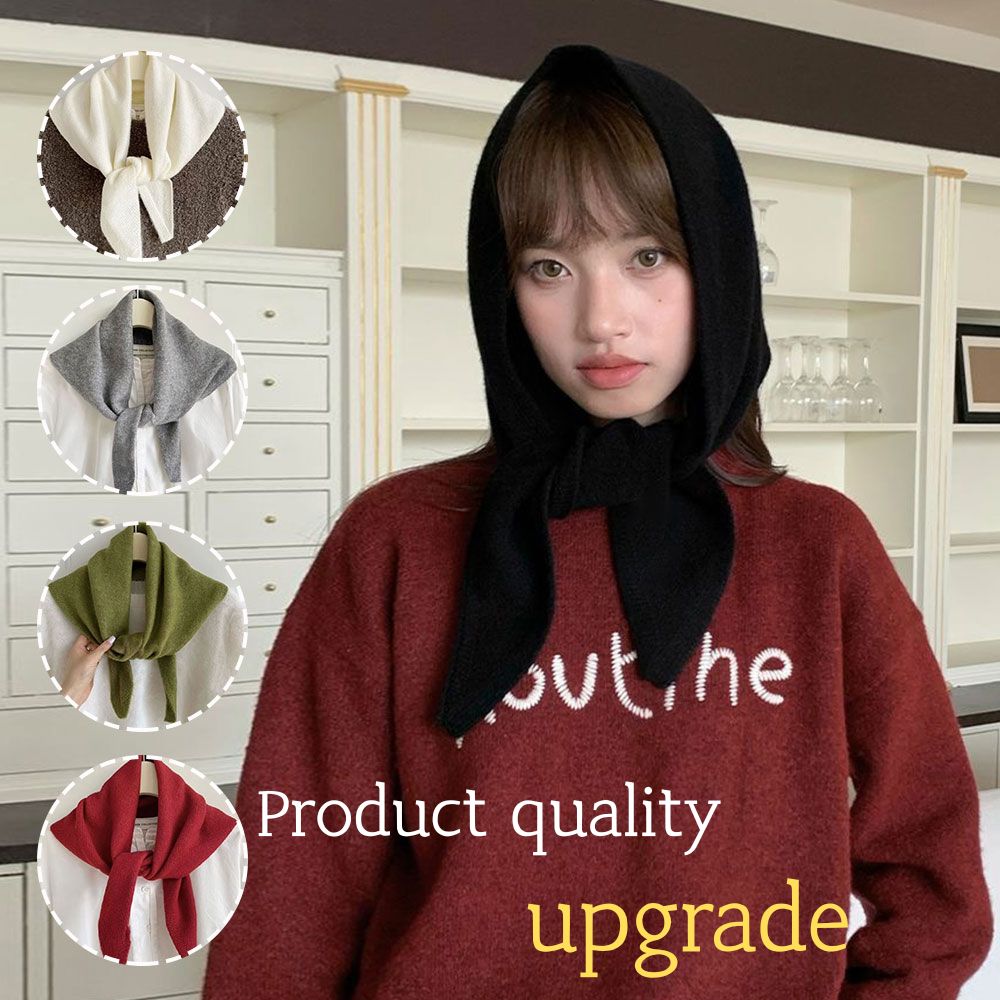 Nouvelle laine tricoté écharpe multi-fonctionnelle chaude triangulaire écharpe femmes foulard hiver chaud tricot foulard enveloppe de cheveux