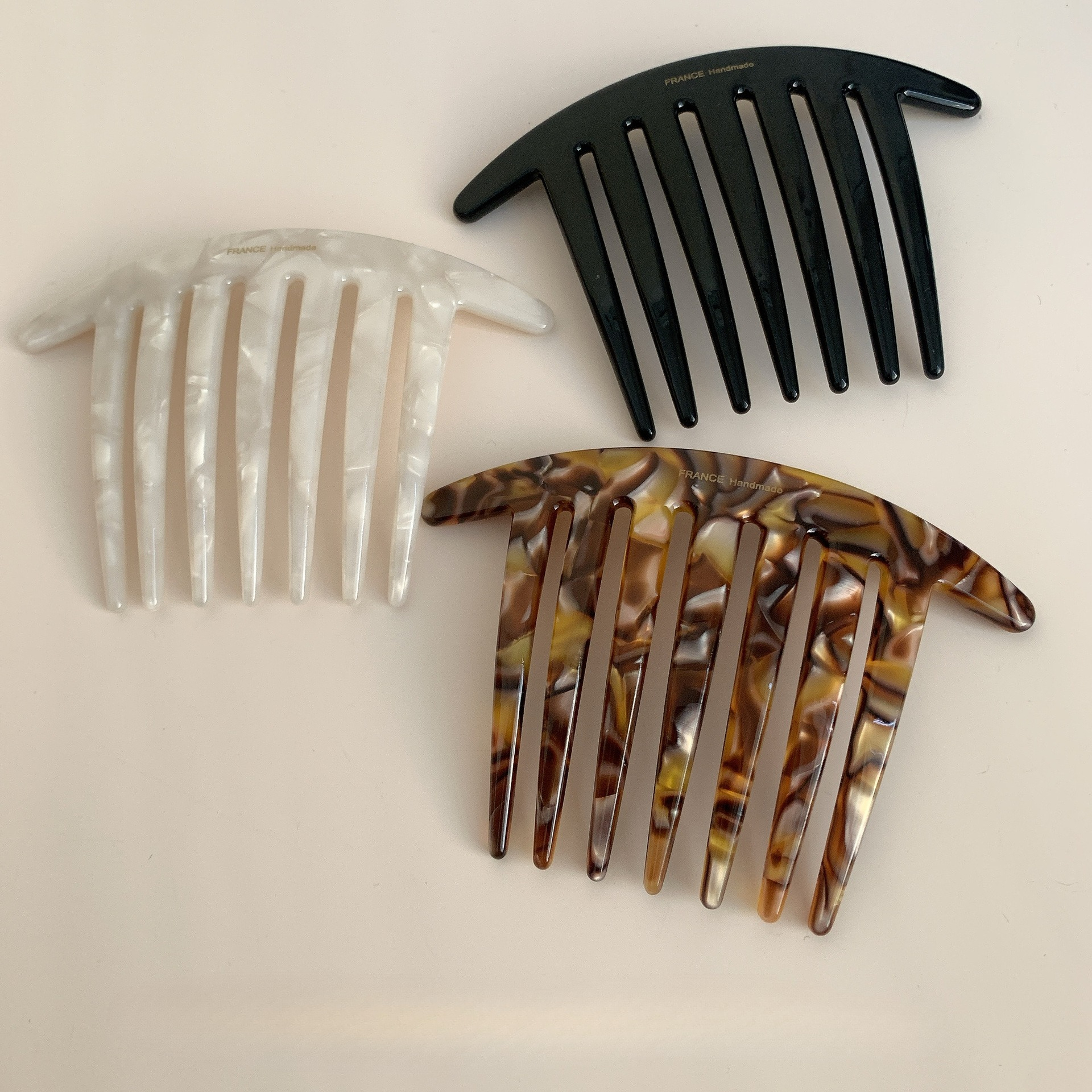 Nouvelle Pince à Cheveux Française en U 2025 avec Peigne à Boucles, Pince à Cheveux Moderne Simple à Sept Dents, Peigne Polyvalent