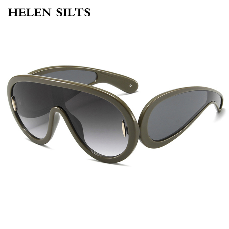 Lunettes de soleil pilote surdimensionnées pour femmes et hommes, marque de luxe populaire de styliste, Vintage, Punk, grande monture, UV400