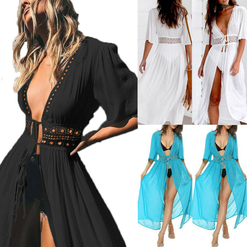Grande taille S-XXXL femmes maillot de bain Bikini maillots de bain roundParbones couvrir plage robe Sarong