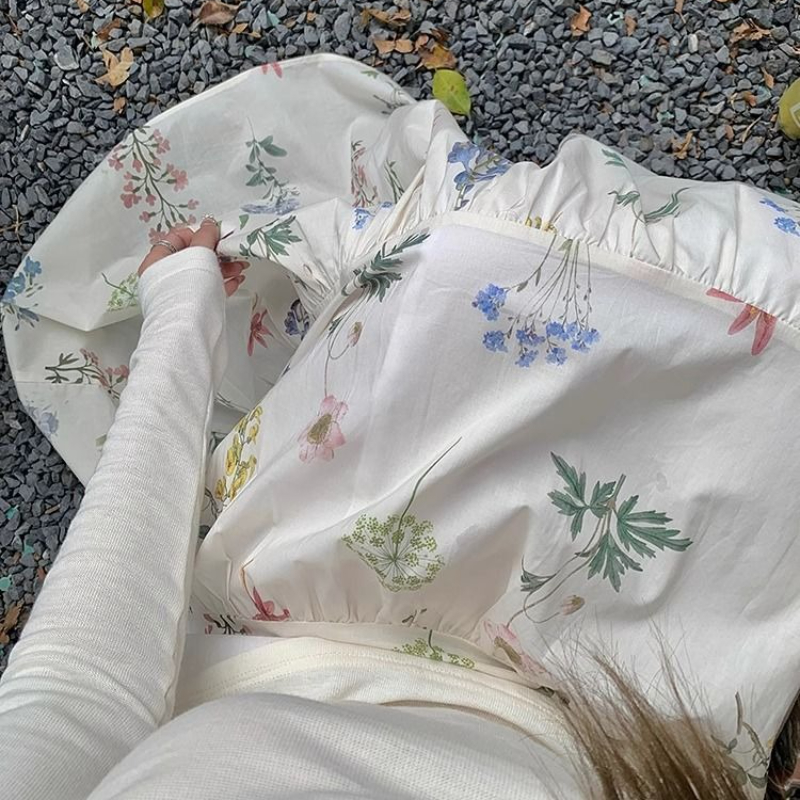 Jupe trapèze florale décontractée pour femmes, robe mi-longue amincissante, taille haute, été 2025