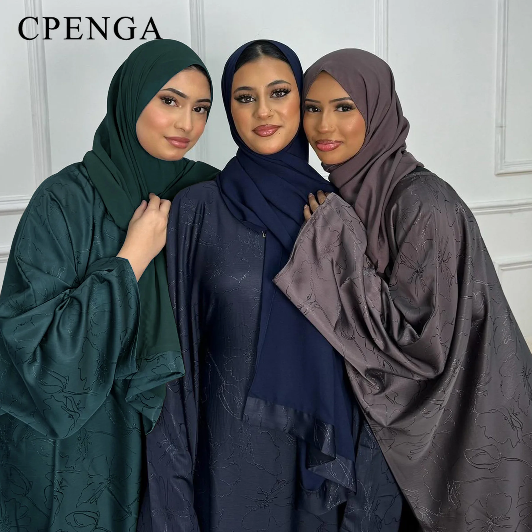 Ensemble de tenues musulmanes de luxe 2 pièces pour femmes, Robe Abaya Hijab Abaya pour Ramadan dubaï, Kaftan de fête islamique, Robe élégante de turquie, 2025