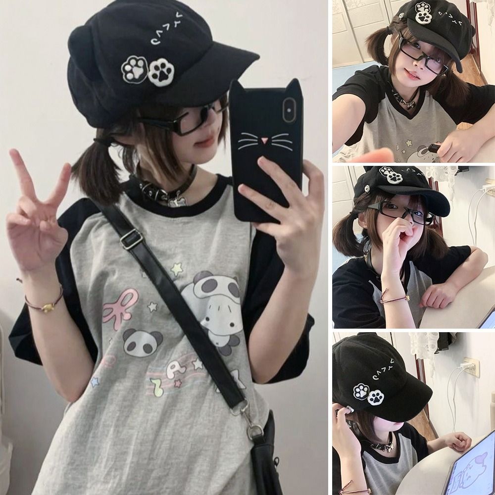 Bérets mignons à la mode, casquette de Baseball Lolita JK Y2k, chapeaux de journal japonais décontractés pour femmes et filles