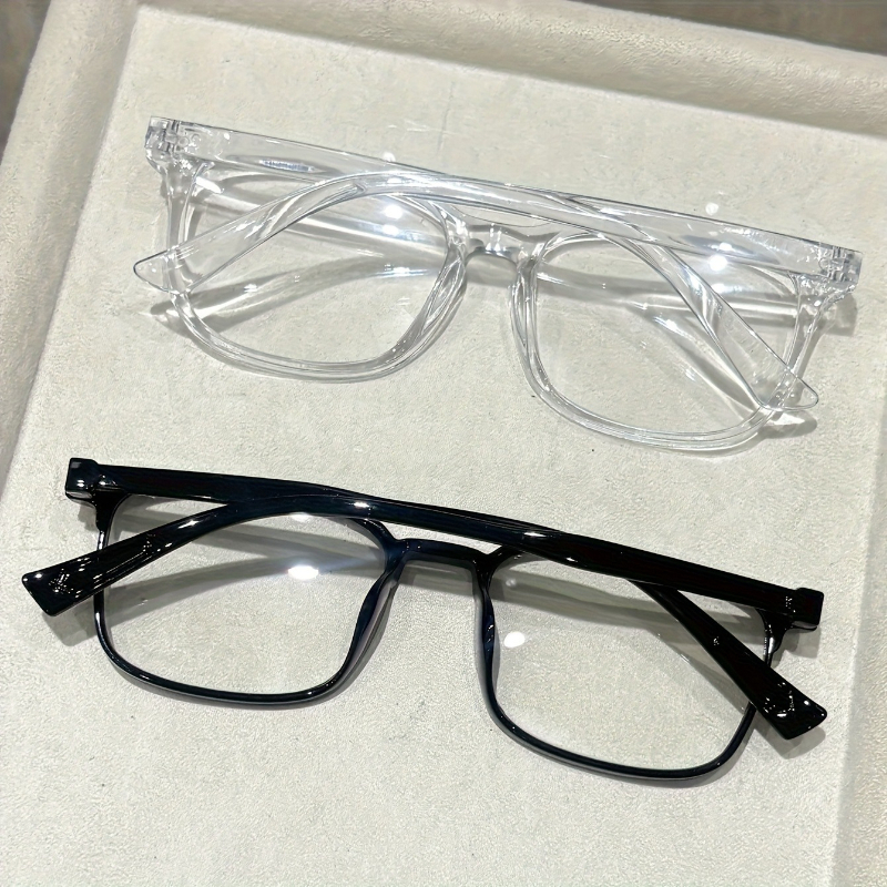 Lunettes classiques à monture carrée pour femmes et hommes, lunettes d'école pour la vie quotidienne, accessoires vestimentaires