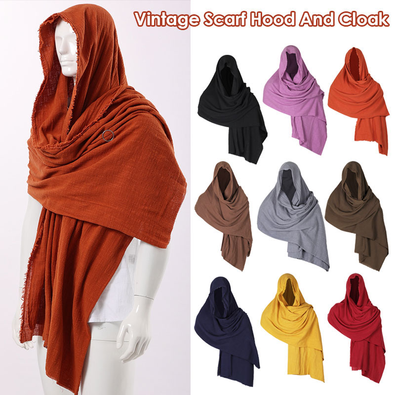 Nouveau Vintage Pirate écharpe médiévale capuche cape Halloween Cosplay Renaissance Costume capuche écharpe épaule Cowl gothique Capes