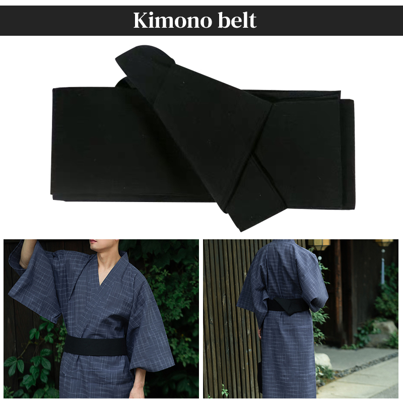 Ceinture Yukata Kimono japonais traditionnel, accessoires à larges rayures, fermeture à crochet et boucle Obi, ceinture rétro, vêtements de Sauna et de Spa, Costumes