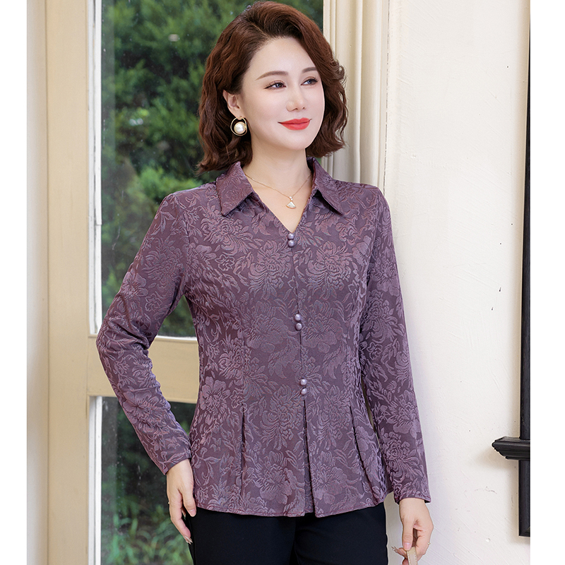 Bureau dame Blouse été nouveau à manches longues bouton couleur unie tout-match chemise hauts mode décontracté femmes vêtements