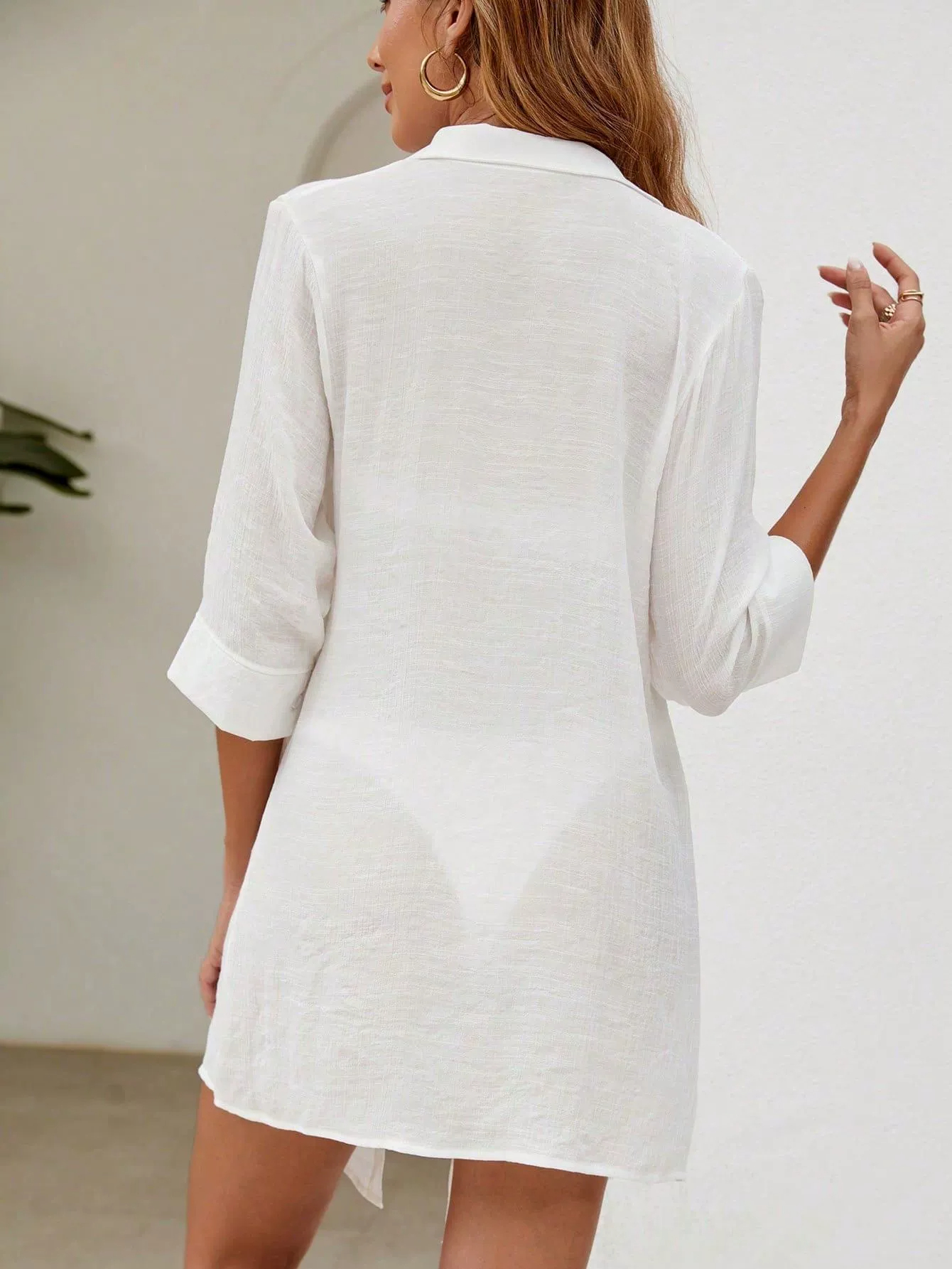 Couvre-maillots de plage pour femmes à manches longues, veste d'été 2026 en mousseline de soie, manteau de protection solaire pour maillots de bain et tenues de plage
