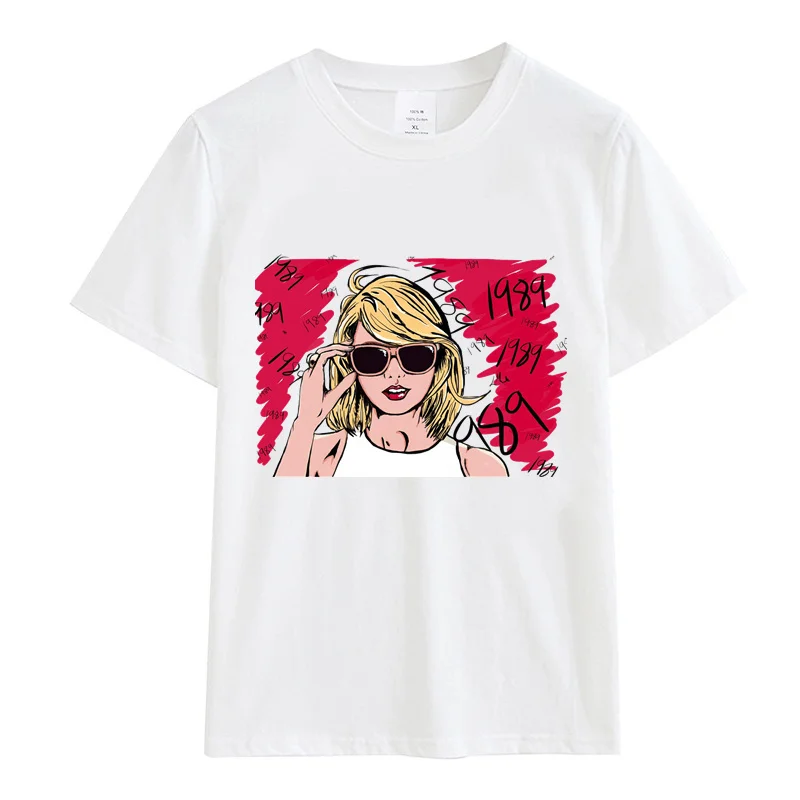 T-Shirt femme 1989 femmes vêtements coton été mode lettre imprimer hauts t-shirts Swift Fans périphérique femme Y2K Streetwear hommes