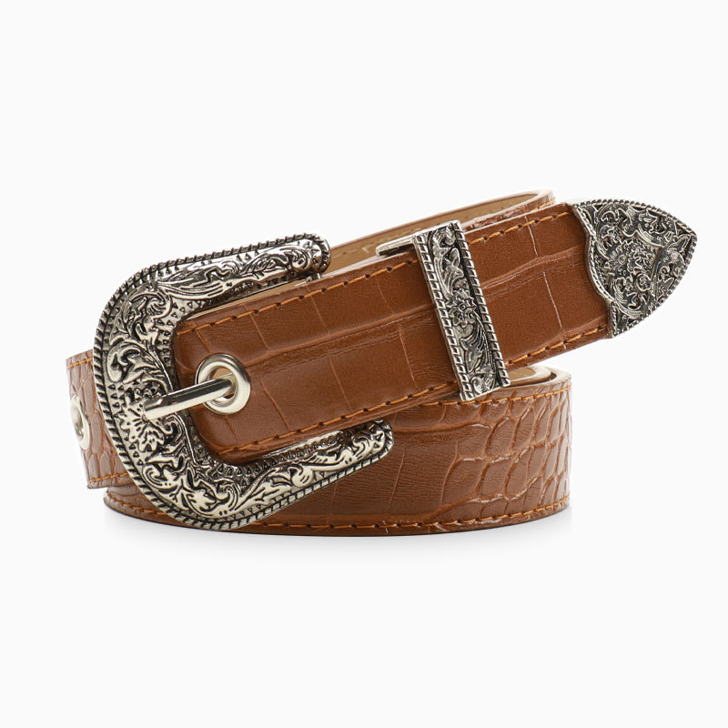 Ceinture gothique rétro noire pour femmes, accessoires pour jeans décontractés, Hip Hop Y2k, boucle ardillon pour filles, ceinture en cuir Pu
