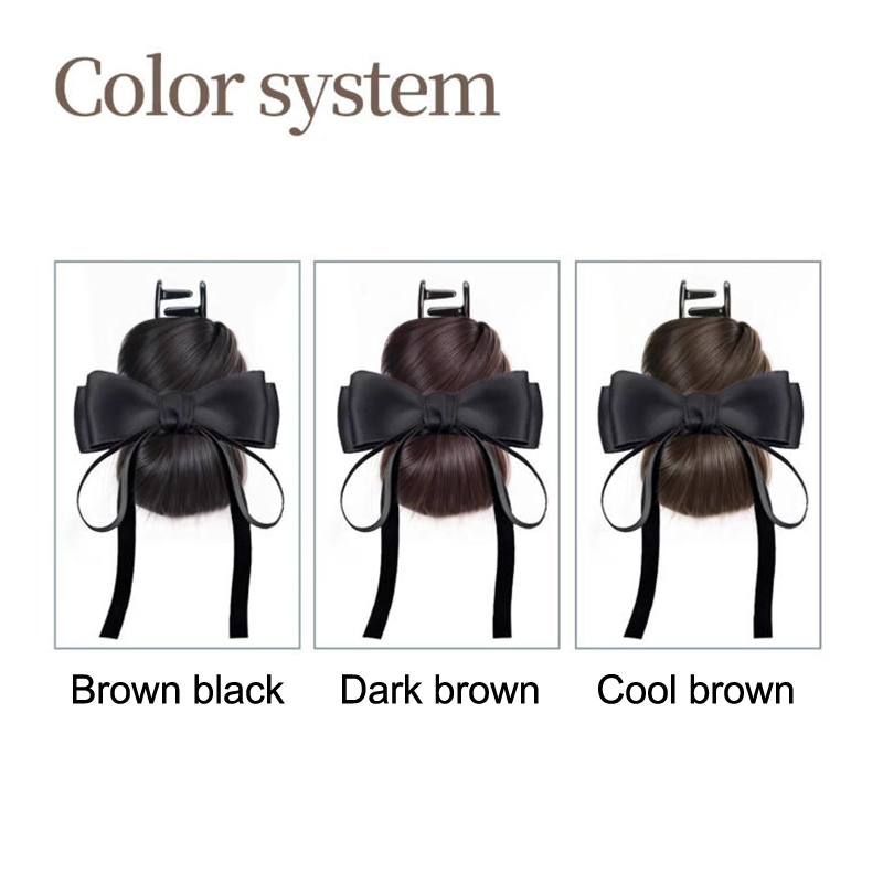 Perruque chignon basse à clipser, postiche chignon désordonné, extension de cheveux lisses pour coiffure relevée sans effort, chignon désordonné synthétique à pince pour femme
