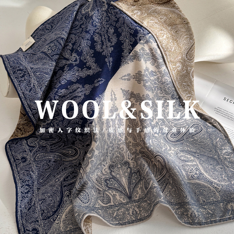 70% laine 30% véritable foulard en soie pour femmes Bandana foulards carrés foulard mûrier mode été plage haute qualité Hijab foulard