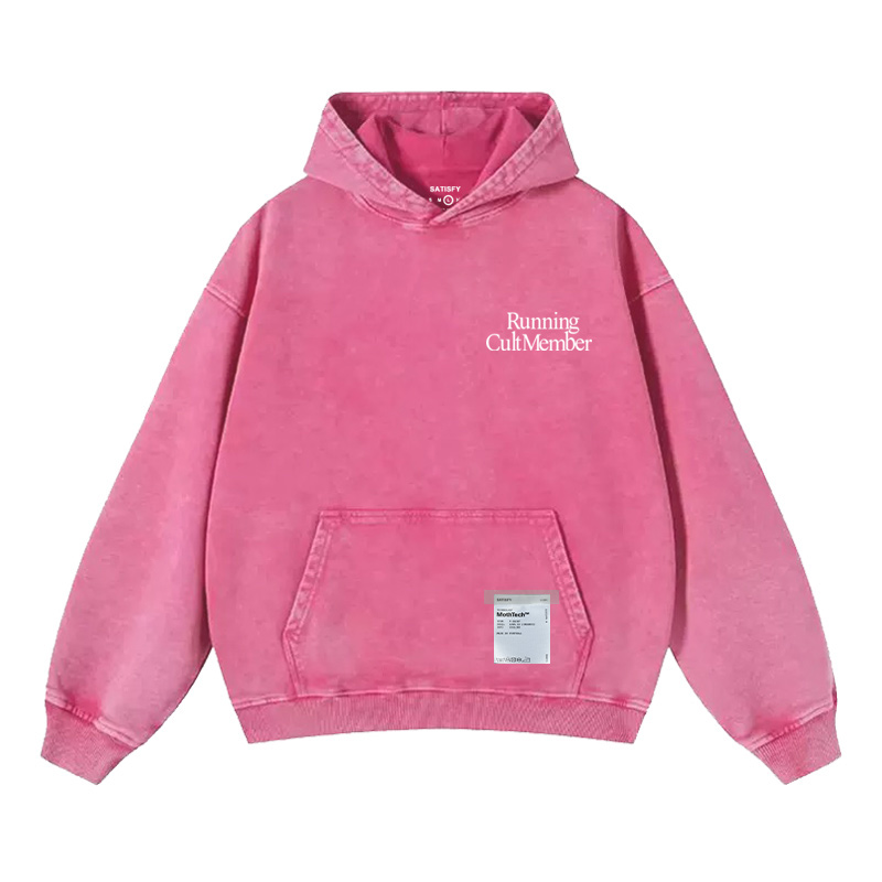 Sweat-shirt à capuche Satisfy pour le fitness en plein air et la course à pied, pour homme et femme, coupe ample, manches longues, style sportif, printemps automne, essentiel.