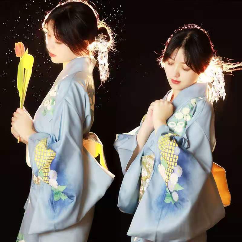 Kimono traditionnel japonais pour femmes, robe chemisier cosplay, vêtements de photographie, robe de soirée, mode estivale