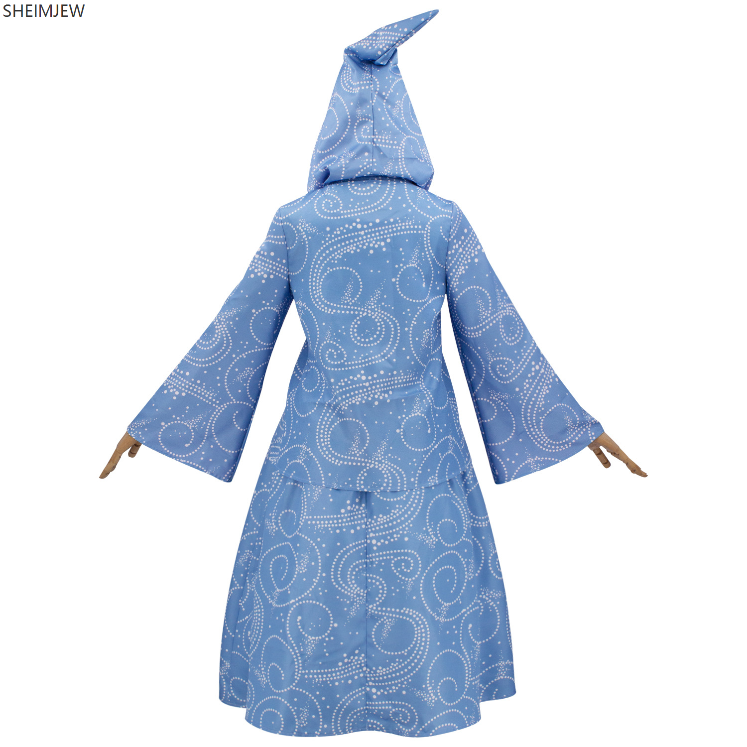 Vêtements pour femmes Qiyuan fée marraine Robe de luxe à capuche cape Robe Costume Halloween Cosplay carnaval fête modèle Costume
