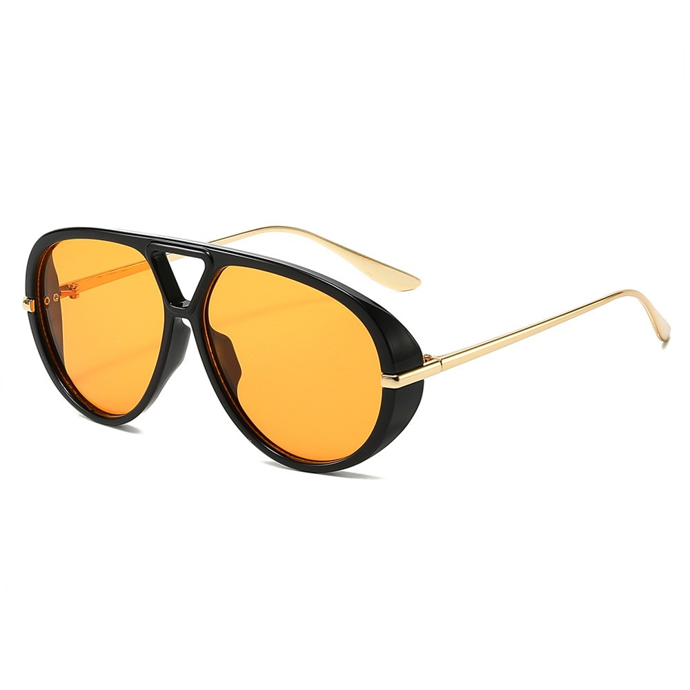 Lunettes de soleil oversize style pilote 2025 – Nouveauté vintage à double pont pour femme – Design de marque de luxe tendance – Idéales pour l'extérieur