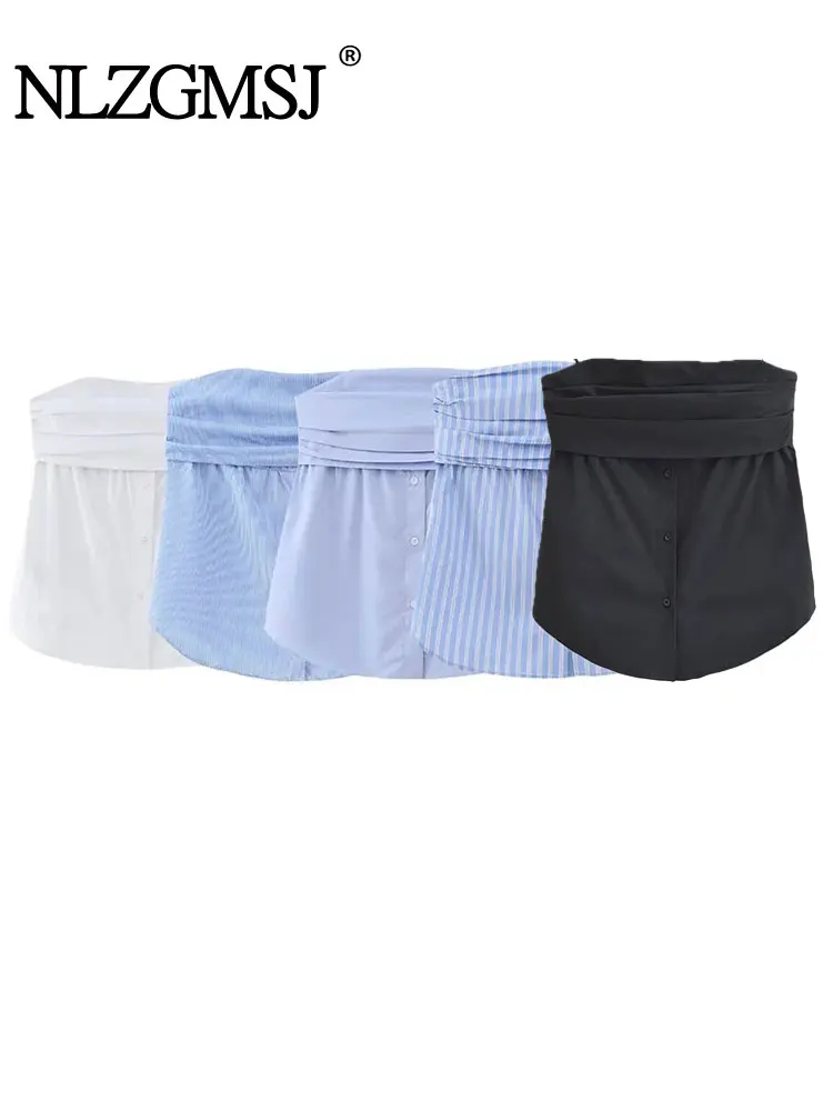 Corset tubulaire sans bretelles pour femmes, hauts latéraux, couleur unie, Vintage, épaules dénudées, Sexy, Slim, dos nu, Bustiers en popeline, 2023