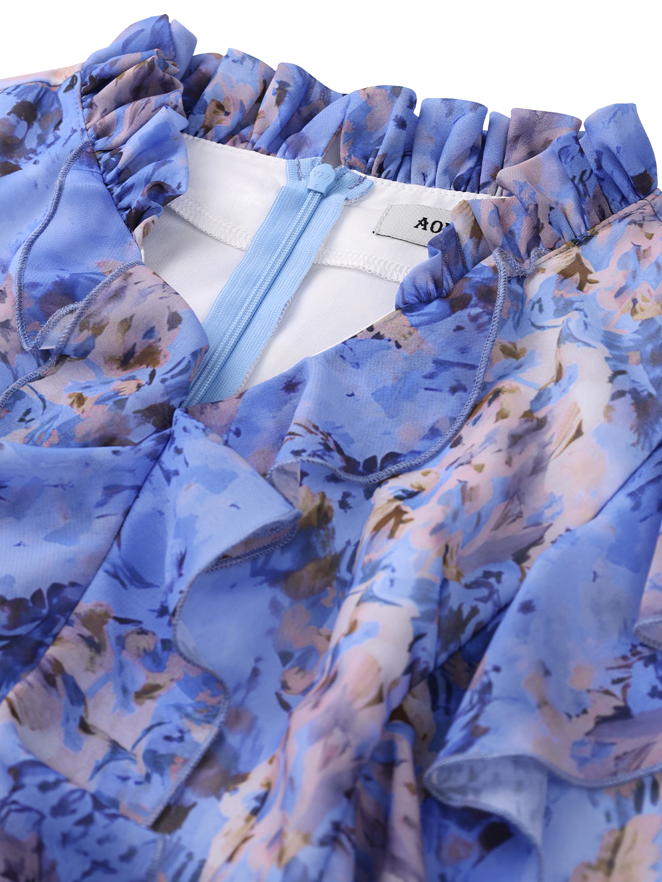 Robe longue plissée élégante en mousseline imprimée pour femme grande taille, col en V, manches bouffantes, taille ceinturée, idéale pour mariage, vacances, tenue de printemps