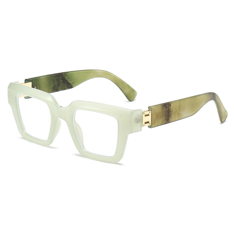 Nouvelle monture de lunettes carrée tendance de haute qualité, grande monture, verres optiques anti-lumière bleue