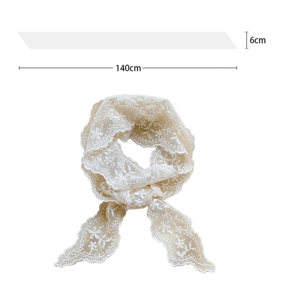 Écharpe en dentelle douce à la mode, bandeau creux élégant, ruban de cheveux féerique Floral pour femmes
