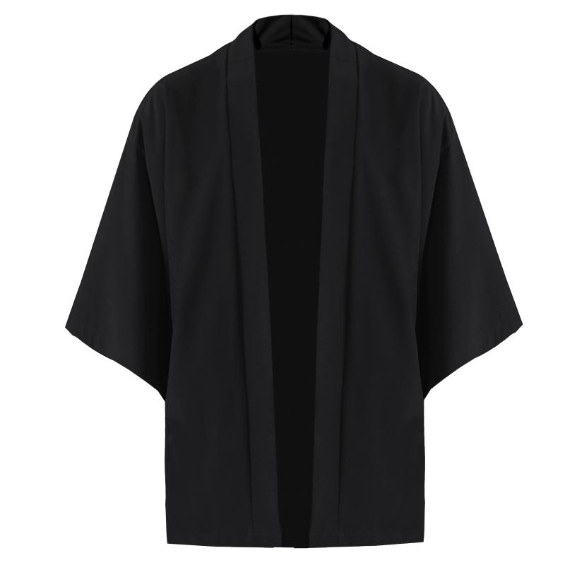 Kimono japonais de couleur unie pour enfants, manches 3/4, Style Simple, Costume traditionnel asiatique décontracté pour garçons et filles, manteau Cardigan Haori, été