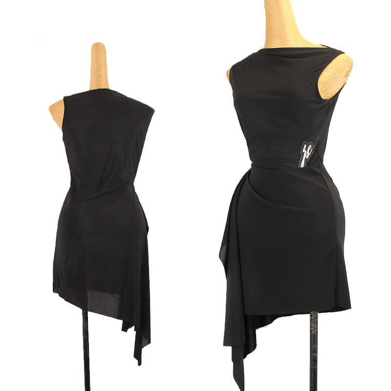 Robe de danseuse latine pour femmes, sac sexy en v profond, hanche, jupe de danse à manches longues, costume d'entraînement slim, haut/robe de danse latine, automne et hiver