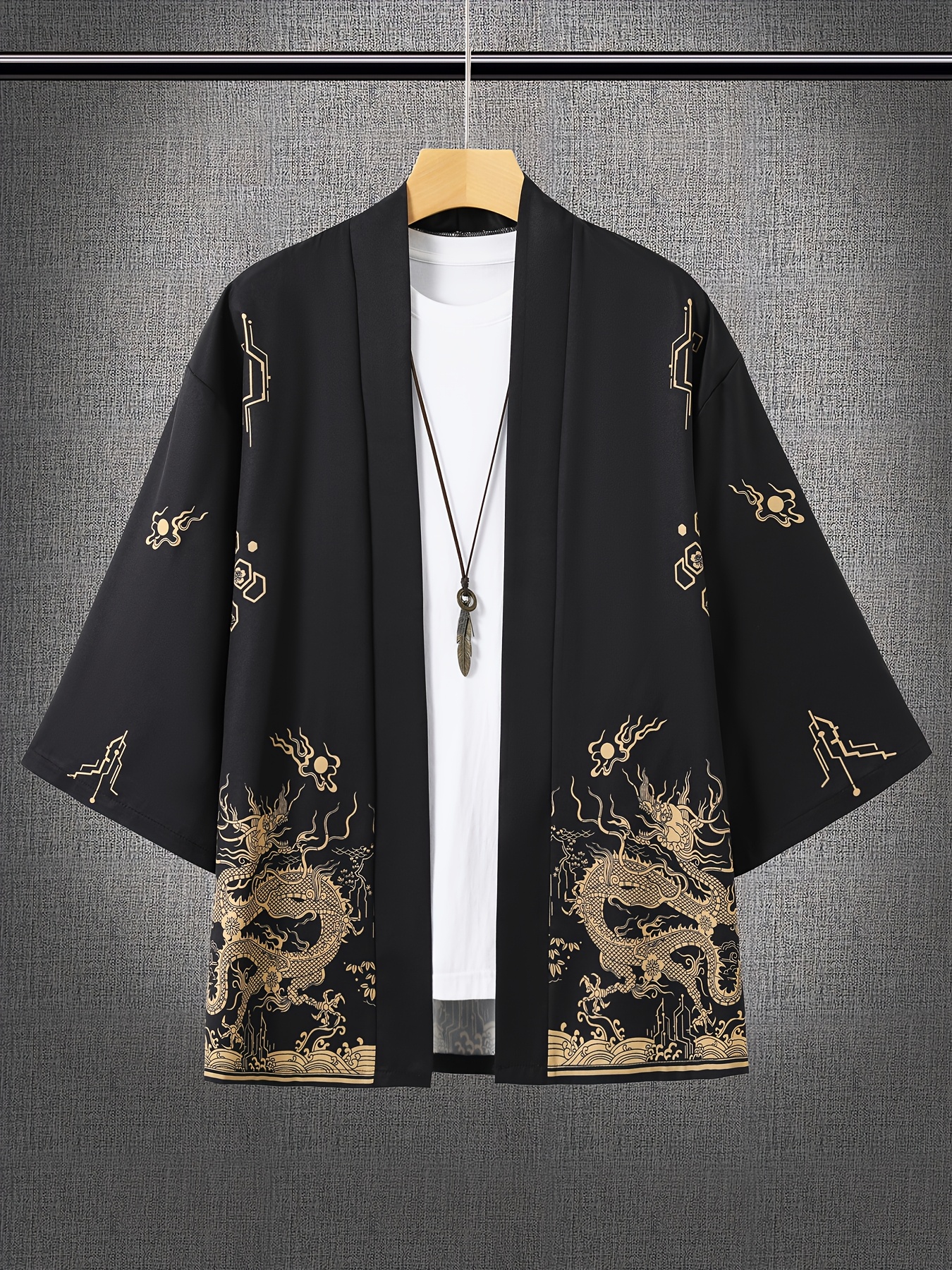 Kimono unisexe imprimé Dragon, haut à la mode, Cardigan décontracté, tenue Yukata, Streetwear japonais, vêtements traditionnels