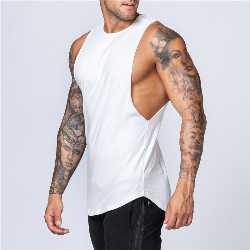 Débardeur en coton sans manches pour homme, décontracté, séchage rapide, pour la gym, le fitness, le basketball, la musculation et la course à pied