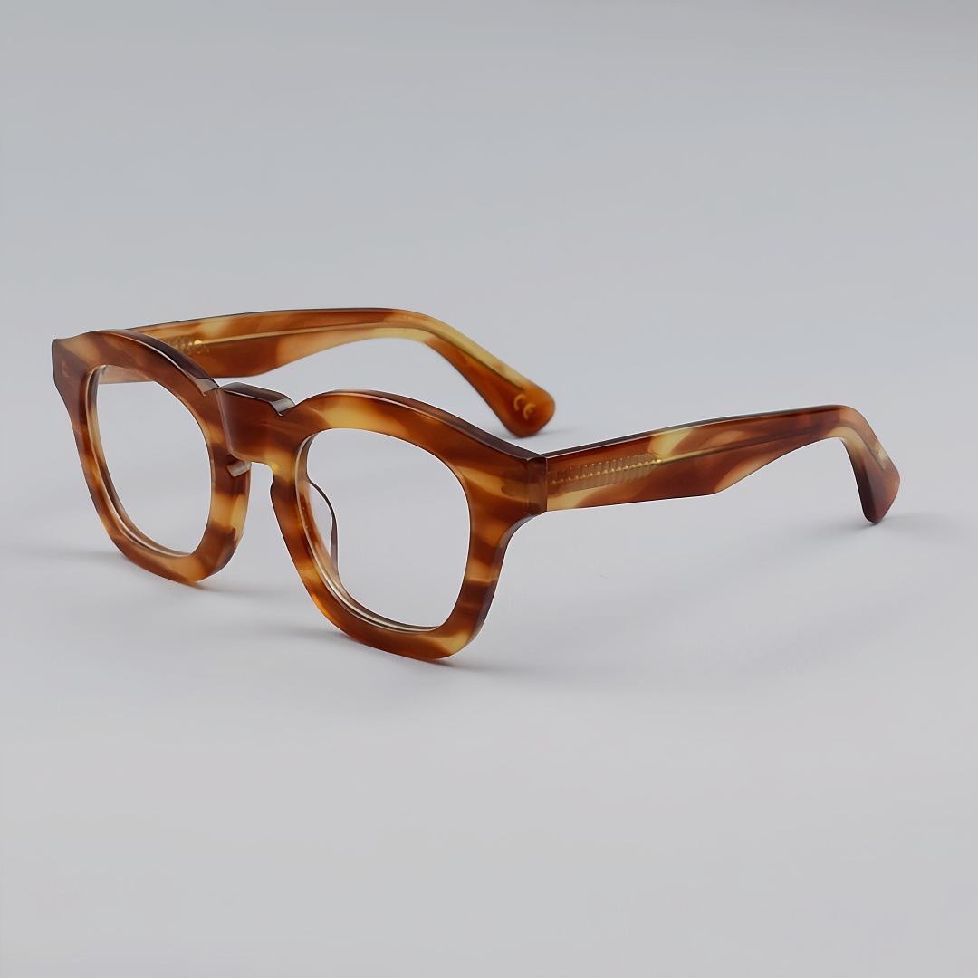 Monture de lunettes ronde givrée rétro, monture complète, exquise, polyvalente, unisexe, nouveau style pour hommes et femmes