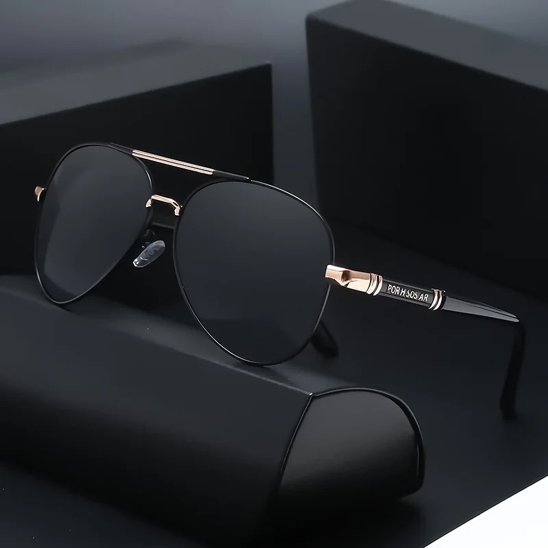 Lunettes de soleil polarisées pour hommes, monture en métal, lunettes de soleil de qualité, design de marque, lunettes pour hommes et femmes, lunettes de pêche, lunettes de conduite, UV400