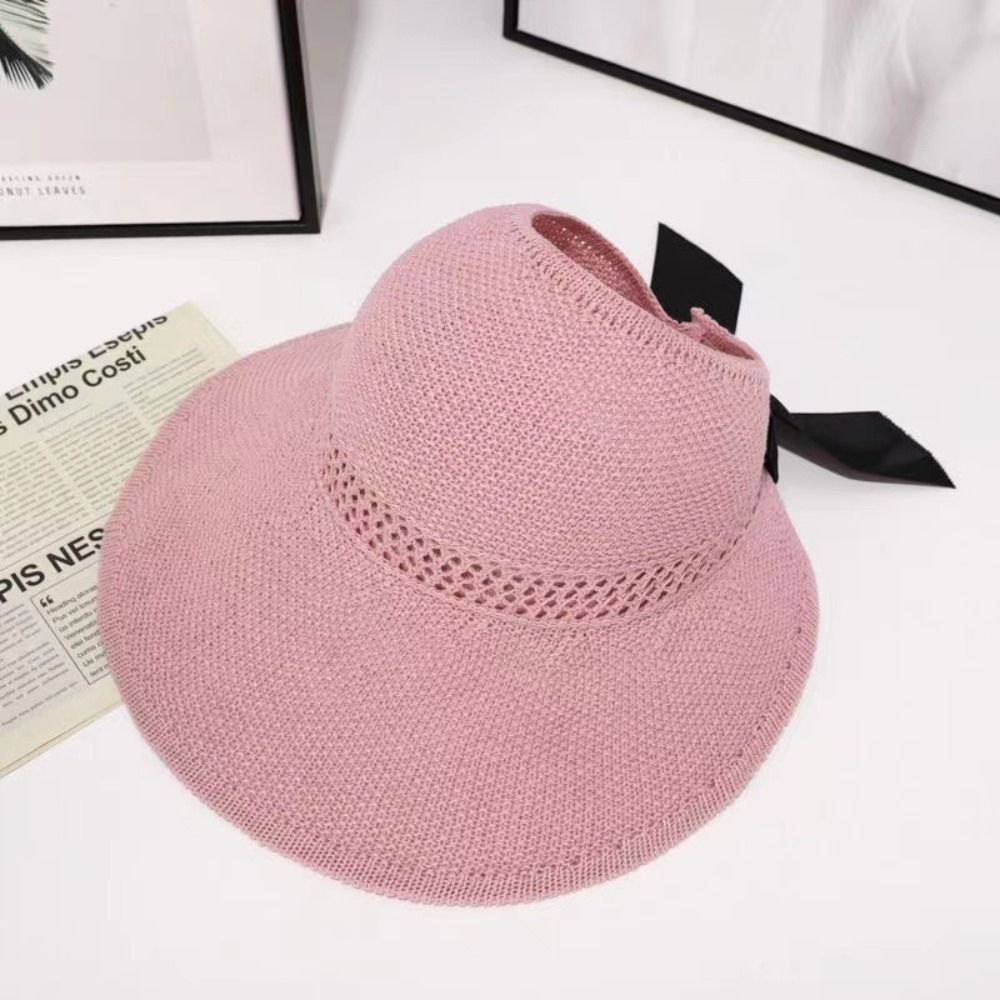 Chapeau de plage pour femme à large bord en crochet festonné, protection UV, style mode