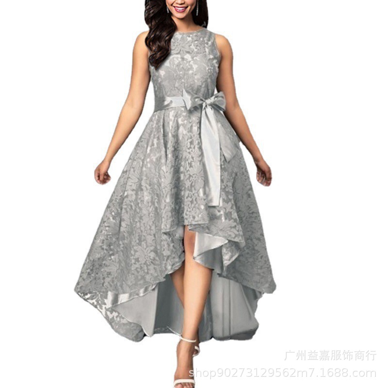 2025 robes élégantes dentelle fête robe en dentelle robes femmes à la mode tempérament décontracté sans manches irrégulière robe ample