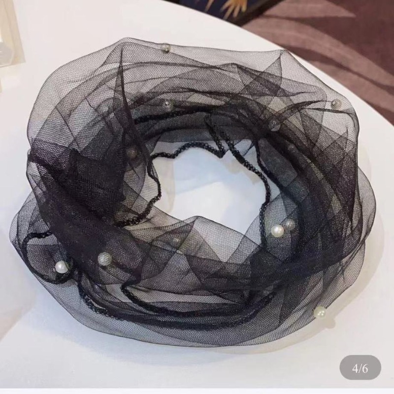 Écharpe en dentelle perlée pour femmes avec maille printemps-été pour la protection du cou et la protection solaire, écharpe à la mode, légère et respirante