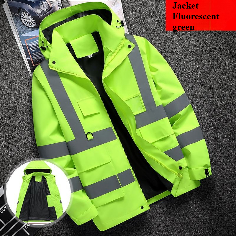Veste de travail pour hommes, vêtements de construction, vêtements de travail en plein air, coupe-vent, bande réfléchissante imperméable
