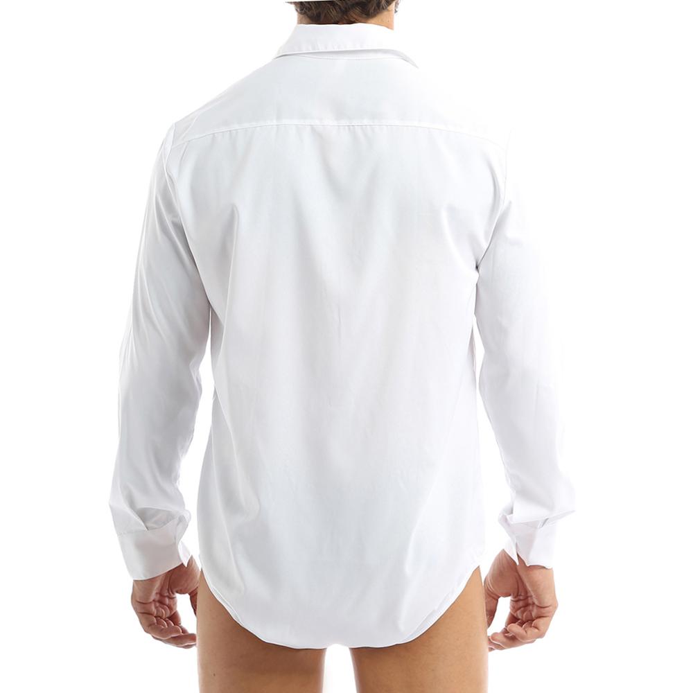 MSemis-Costume de batterie pour hommes adultes, chemise à col rabattu, manches longues, boutonné, entrejambe à pression, barboteuse décontractée, corset